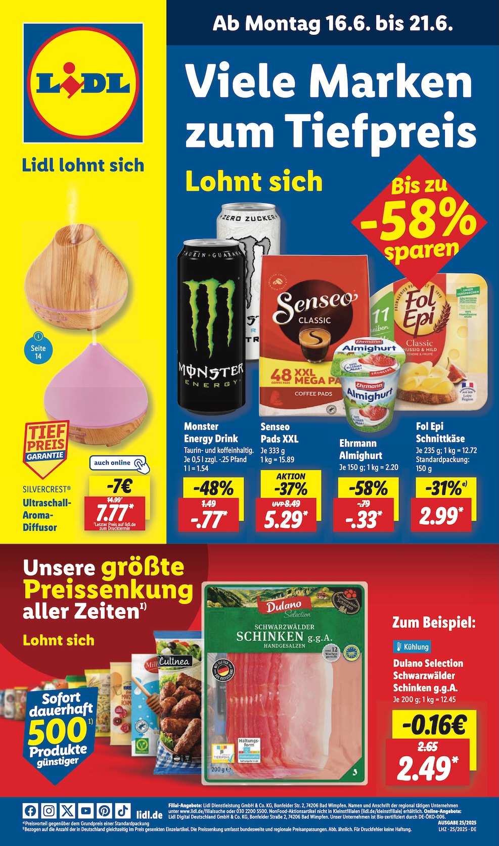 Lidl Aktueller Prospekt ab Montag Seite 1