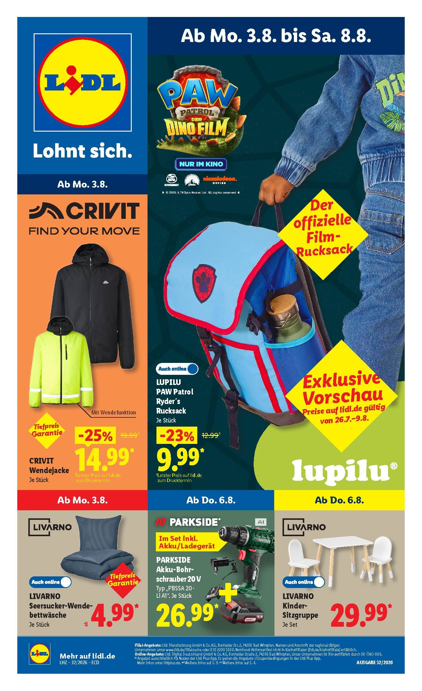 Lidl Aktueller Prospekt ab Montag Seite 1