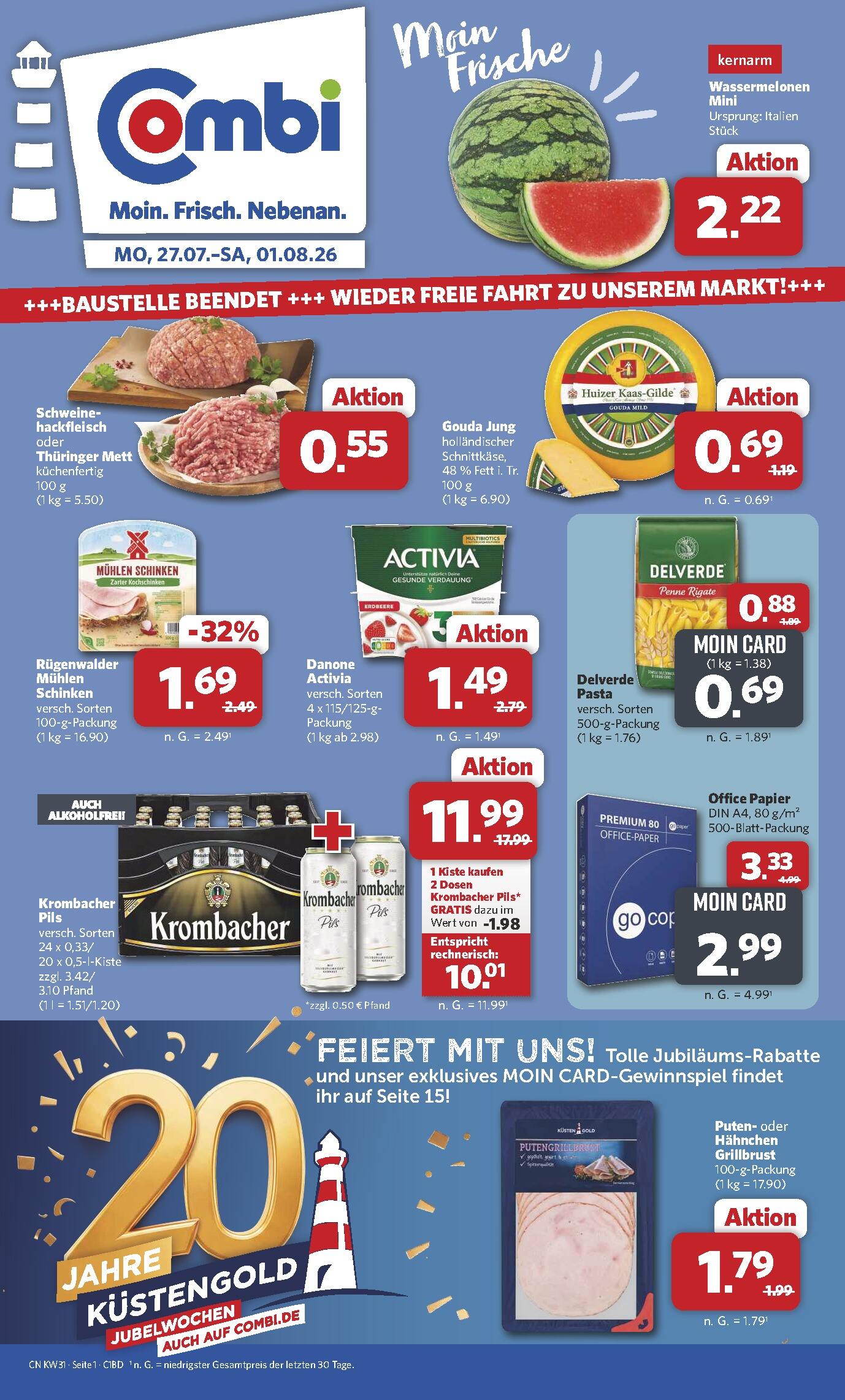 Combi Aktueller Prospekt ab Montag Seite 1