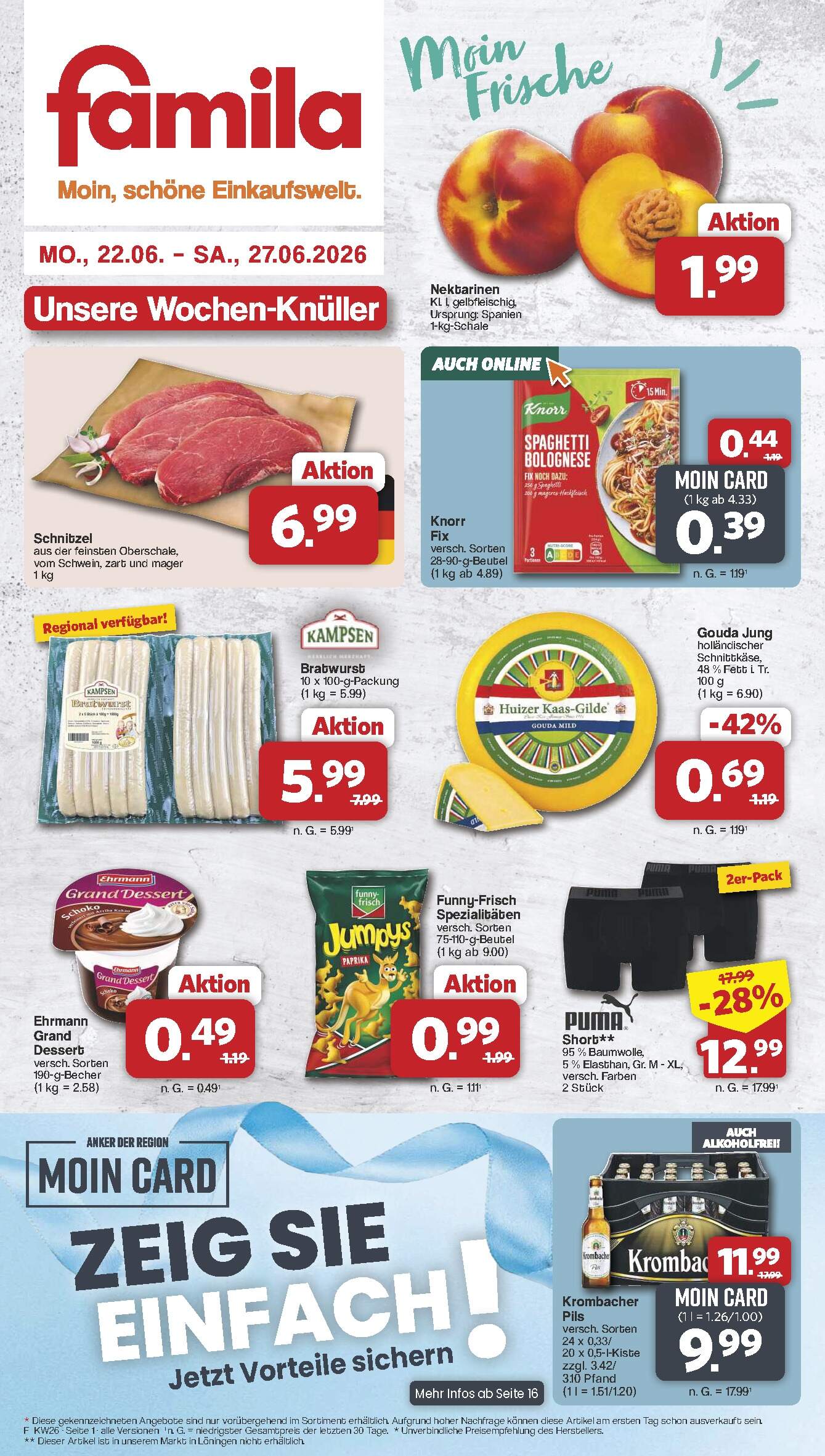 Famila Aktueller Prospekt ab Montag Seite 1