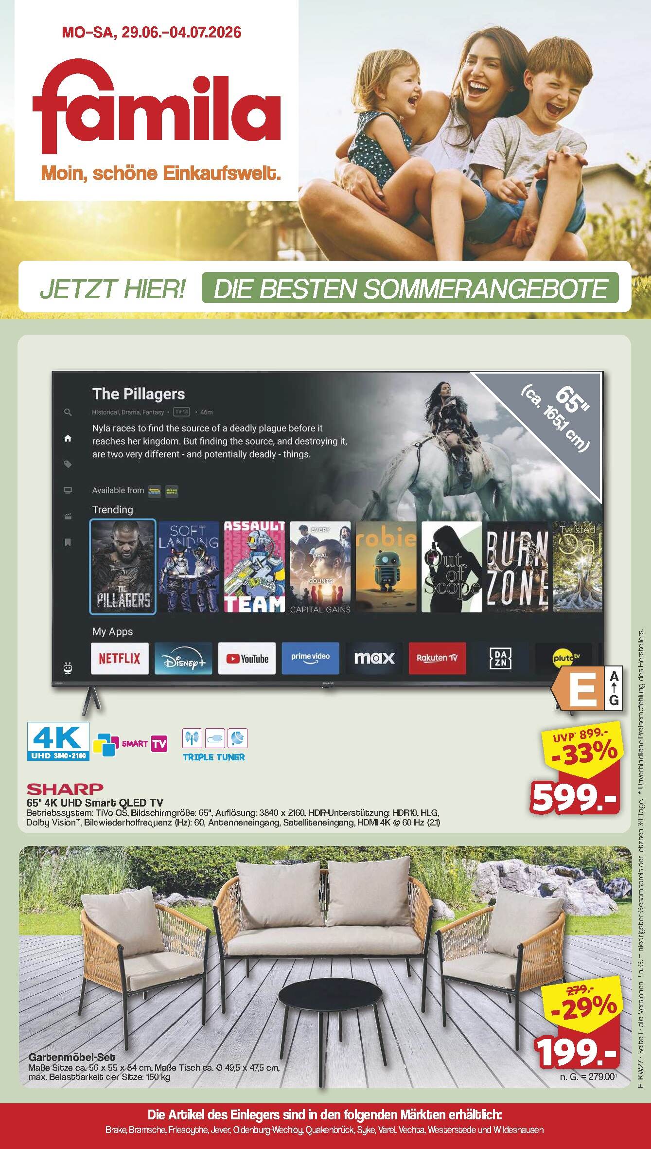 Famila Sommerangebote Prospekt Vorschau