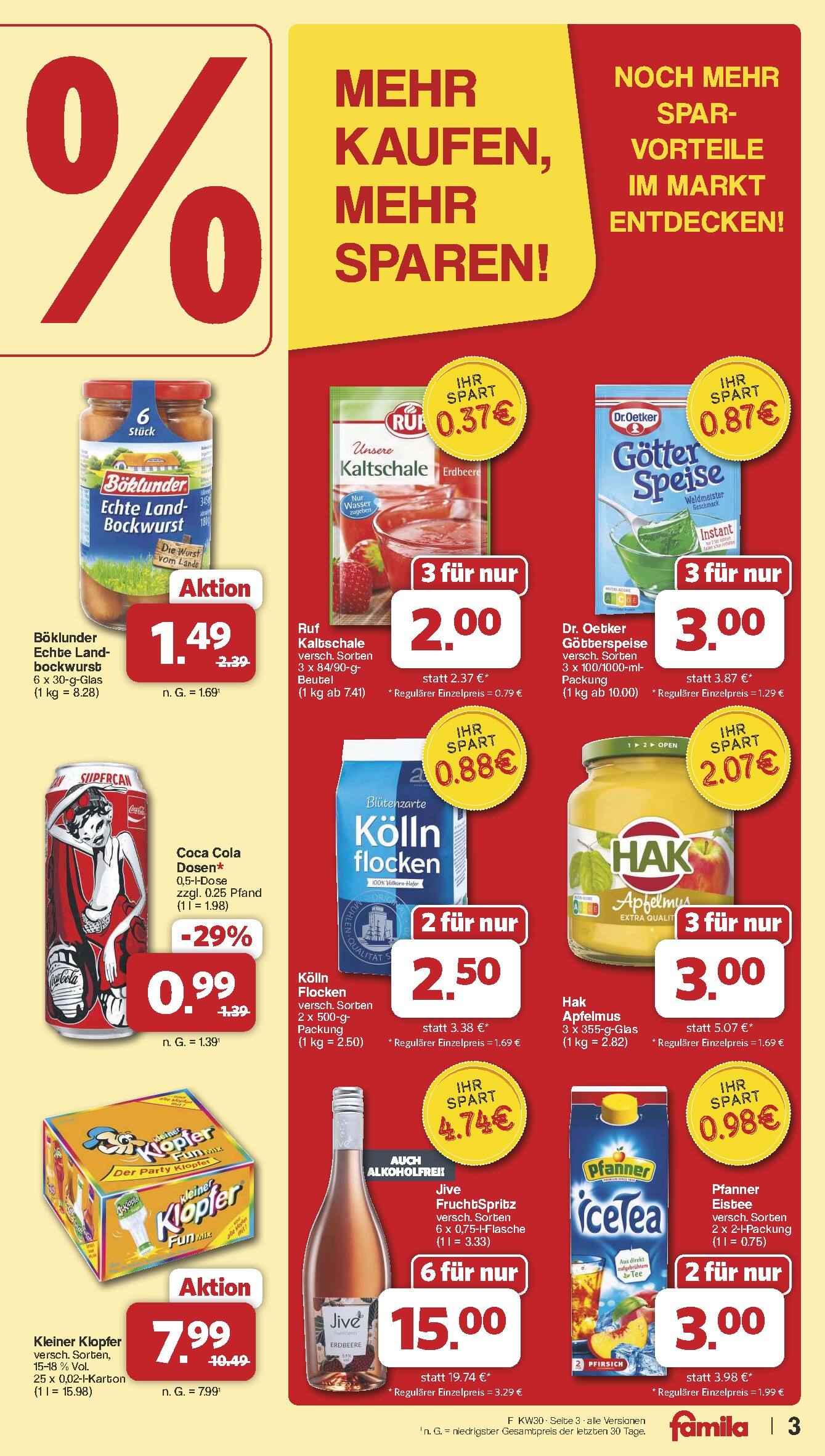 Famila Aktueller Prospekt ab Montag Seite 3