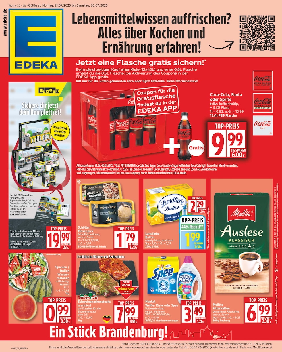 Page 1 of leaflet Prospekt ab Montag - Brandenburg