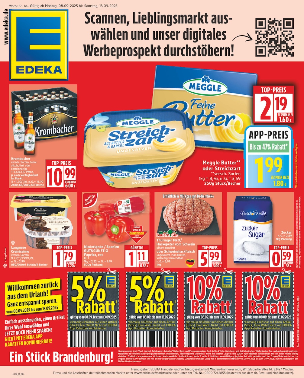 Page 1 of leaflet Prospekt ab Montag - Brandenburg