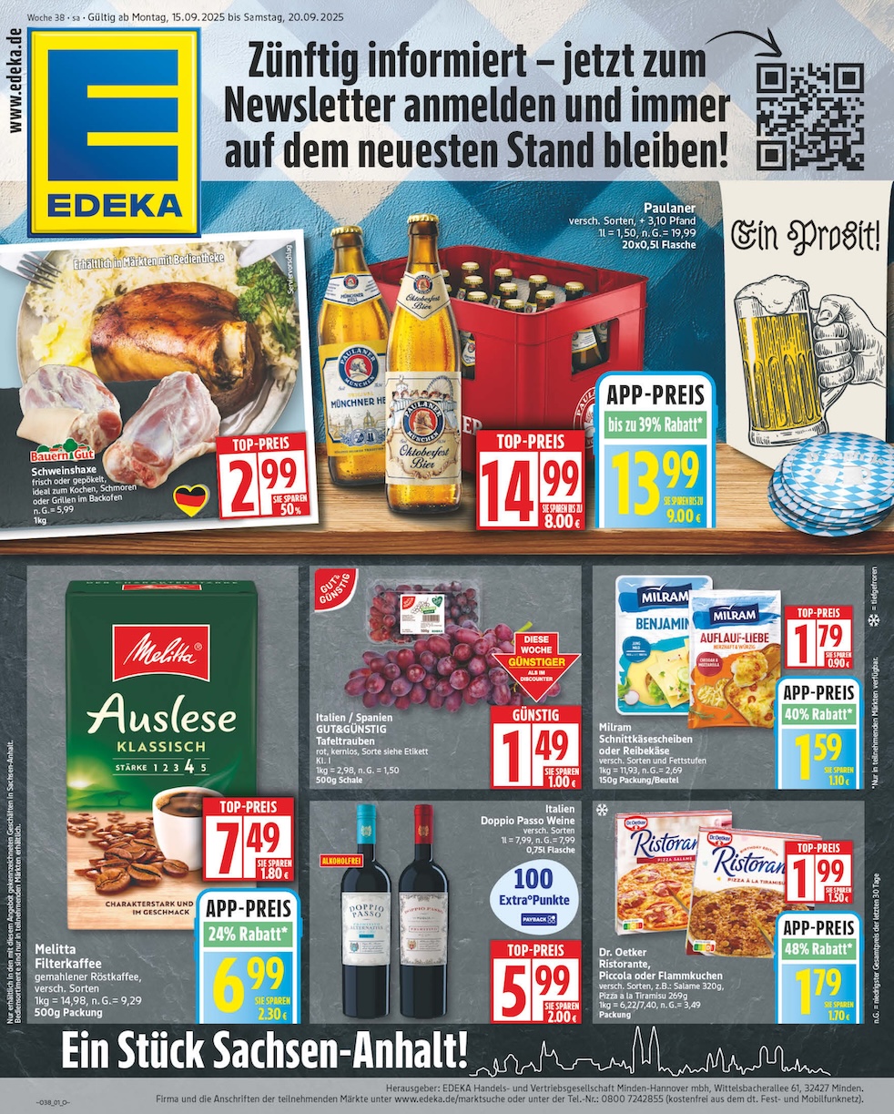 Page 1 of leaflet Prospekt ab Montag - Sachsen-Anhalt