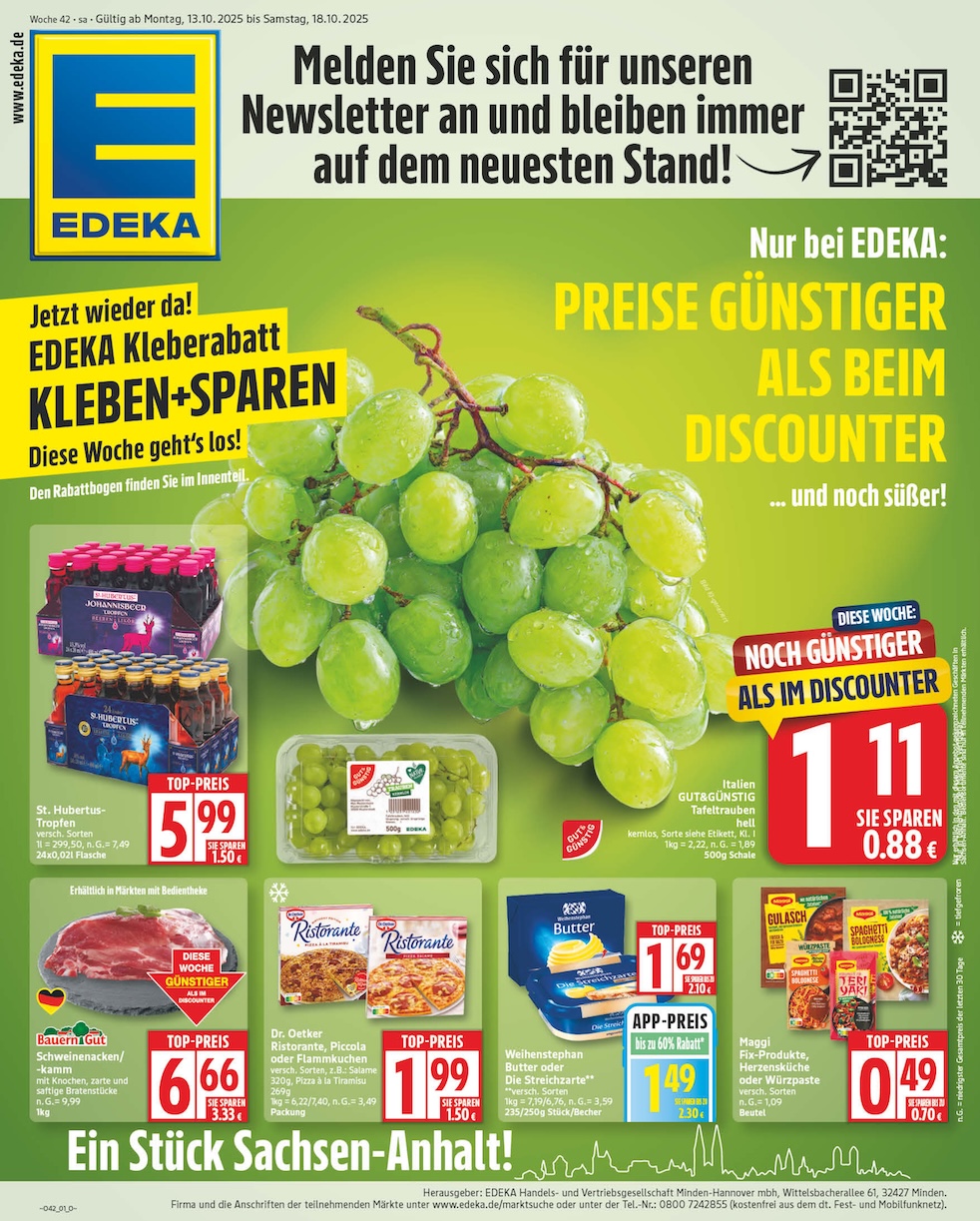 Page 1 of leaflet Prospekt ab Montag - Sachsen-Anhalt
