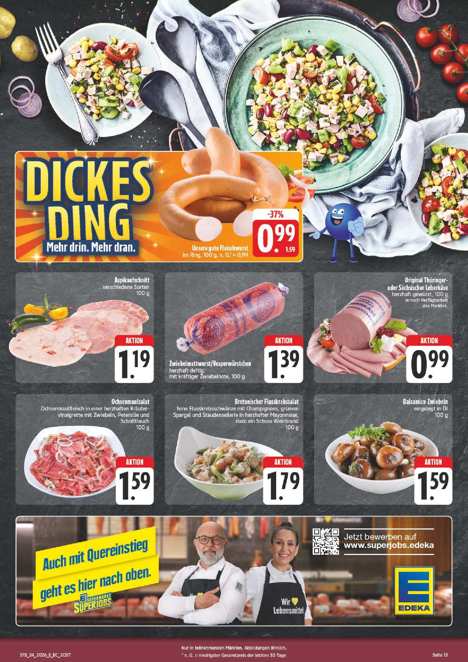 Edeka Prospekt ab Montag - Sachsen Seite 13