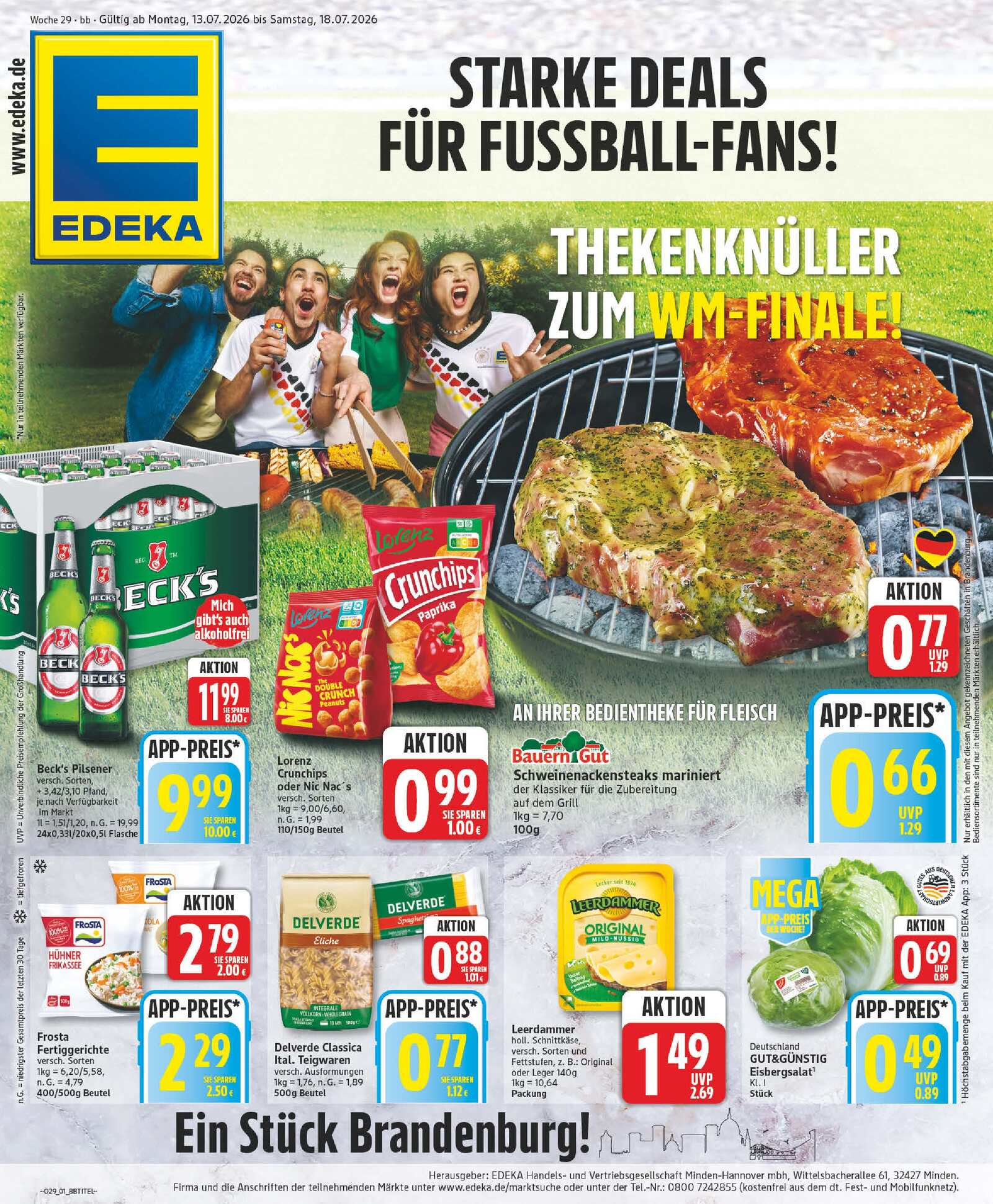 Edeka Prospekt ab Montag - Brandenburg Seite 1