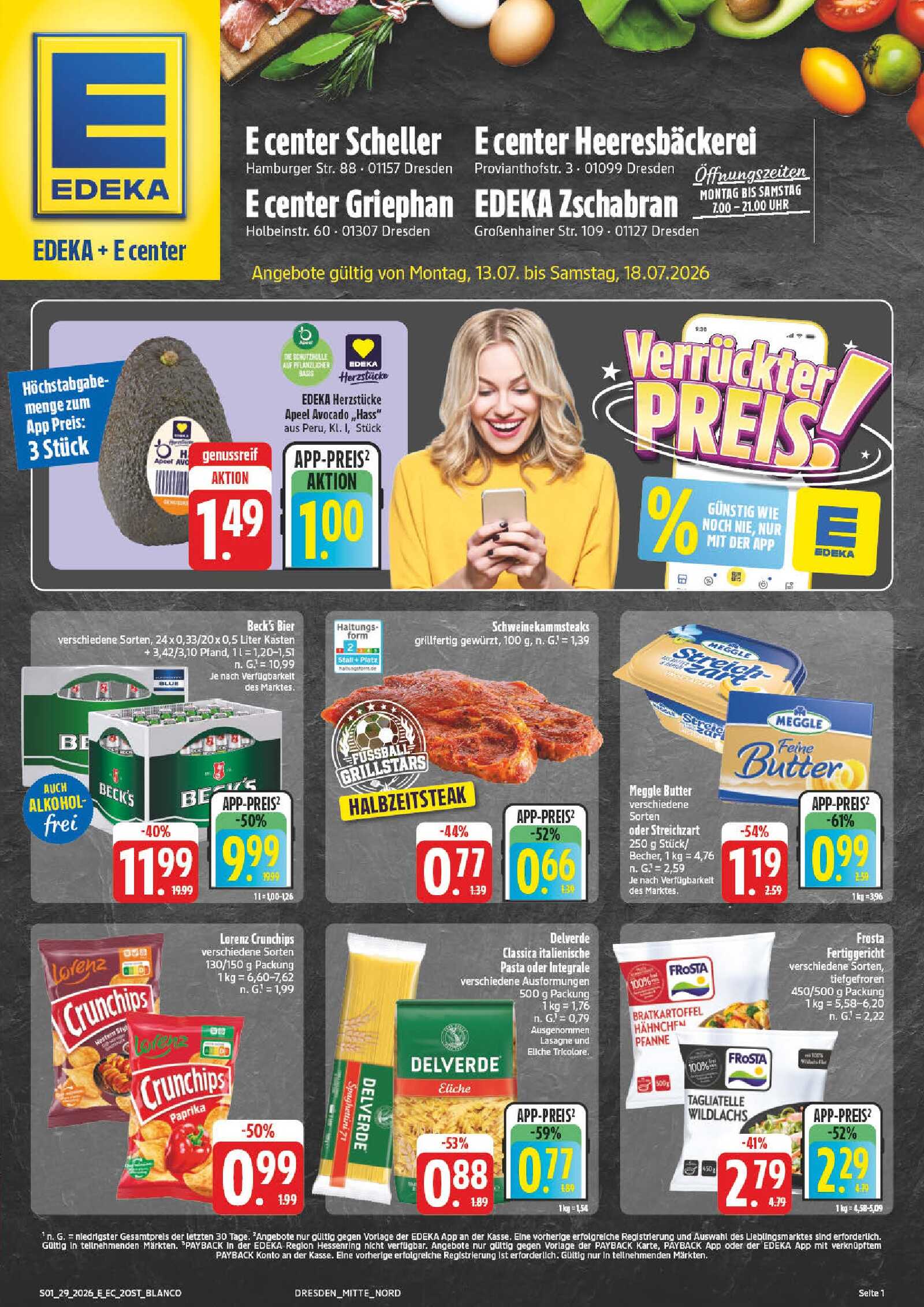 Edeka Prospekt ab Montag - Sachsen Seite 1