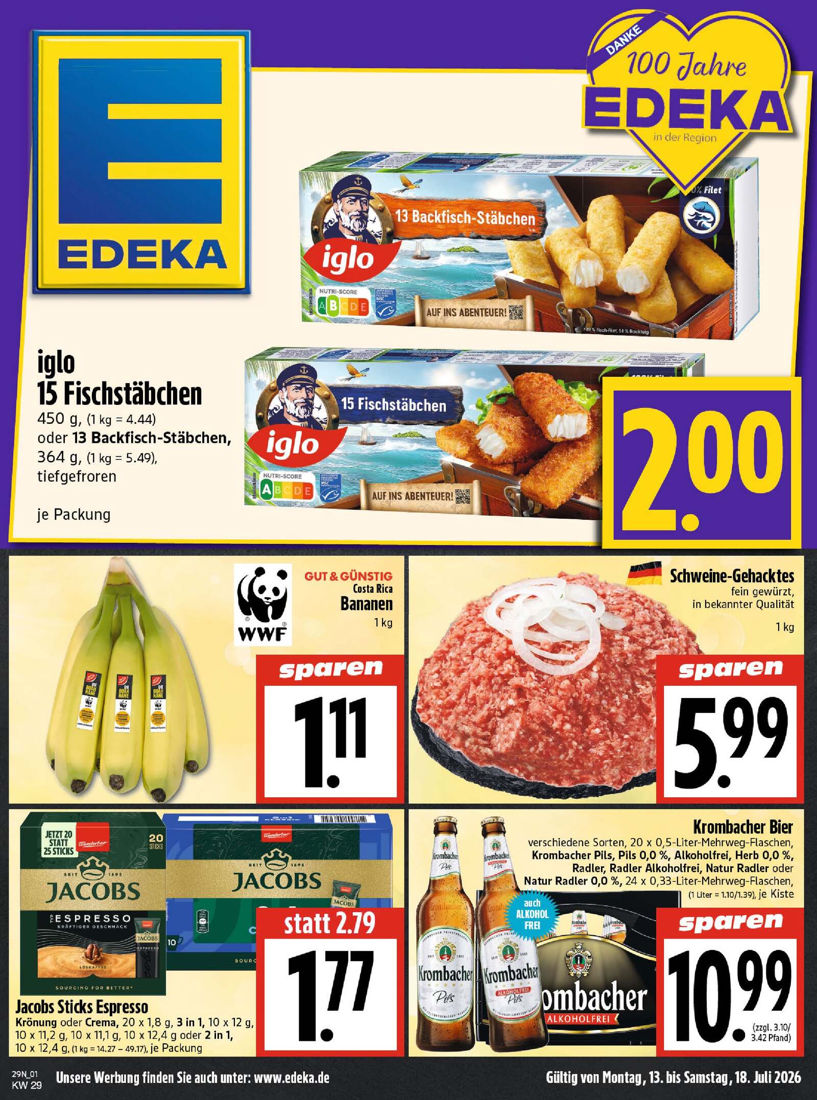 Edeka Prospekt ab Montag - Thüringen Seite 1