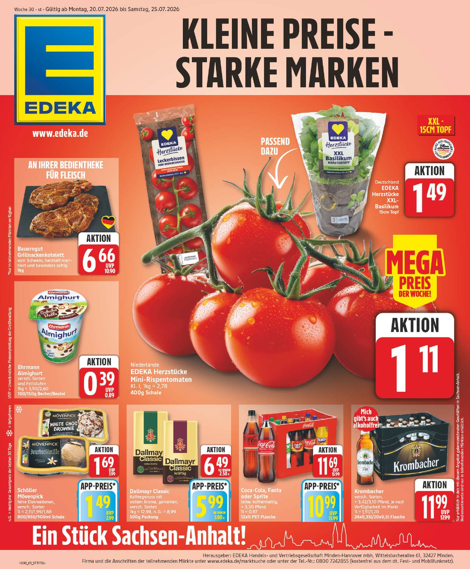 Edeka Prospekt ab Montag - Sachsen-Anhalt Prospekt Vorschau