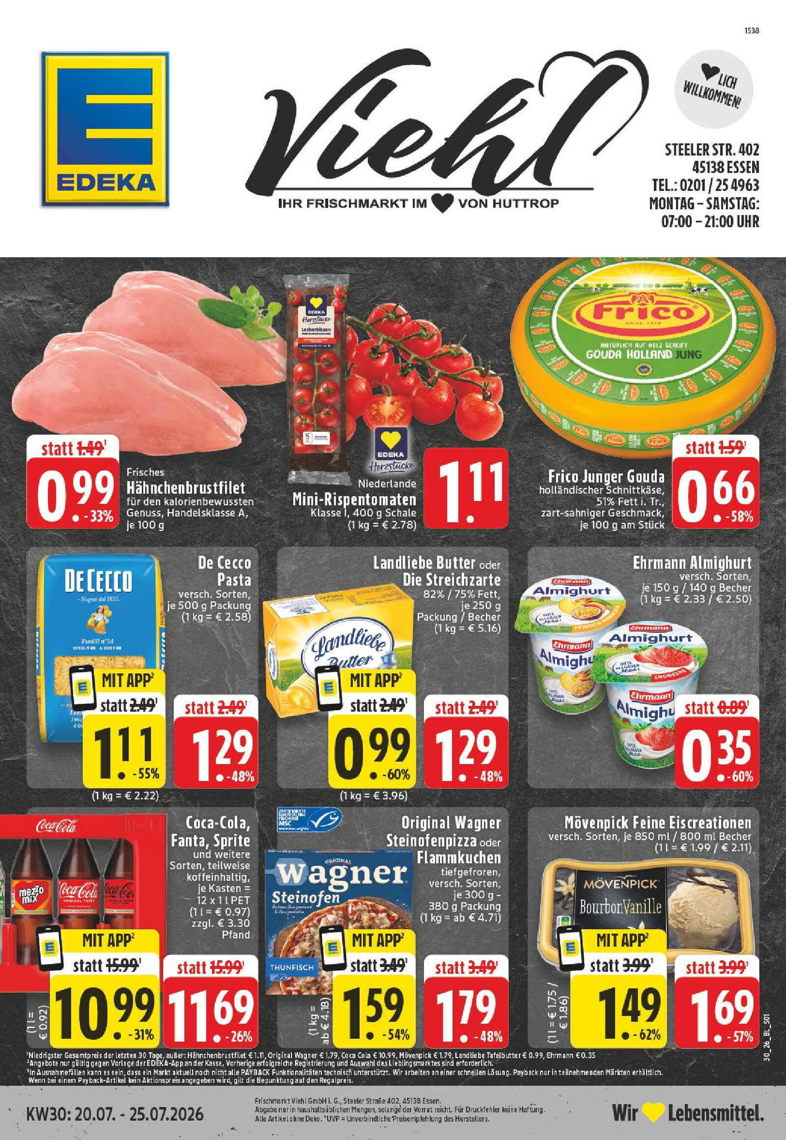 Edeka Prospekt ab Montag - Nordrhein - Westfalen Seite 1
