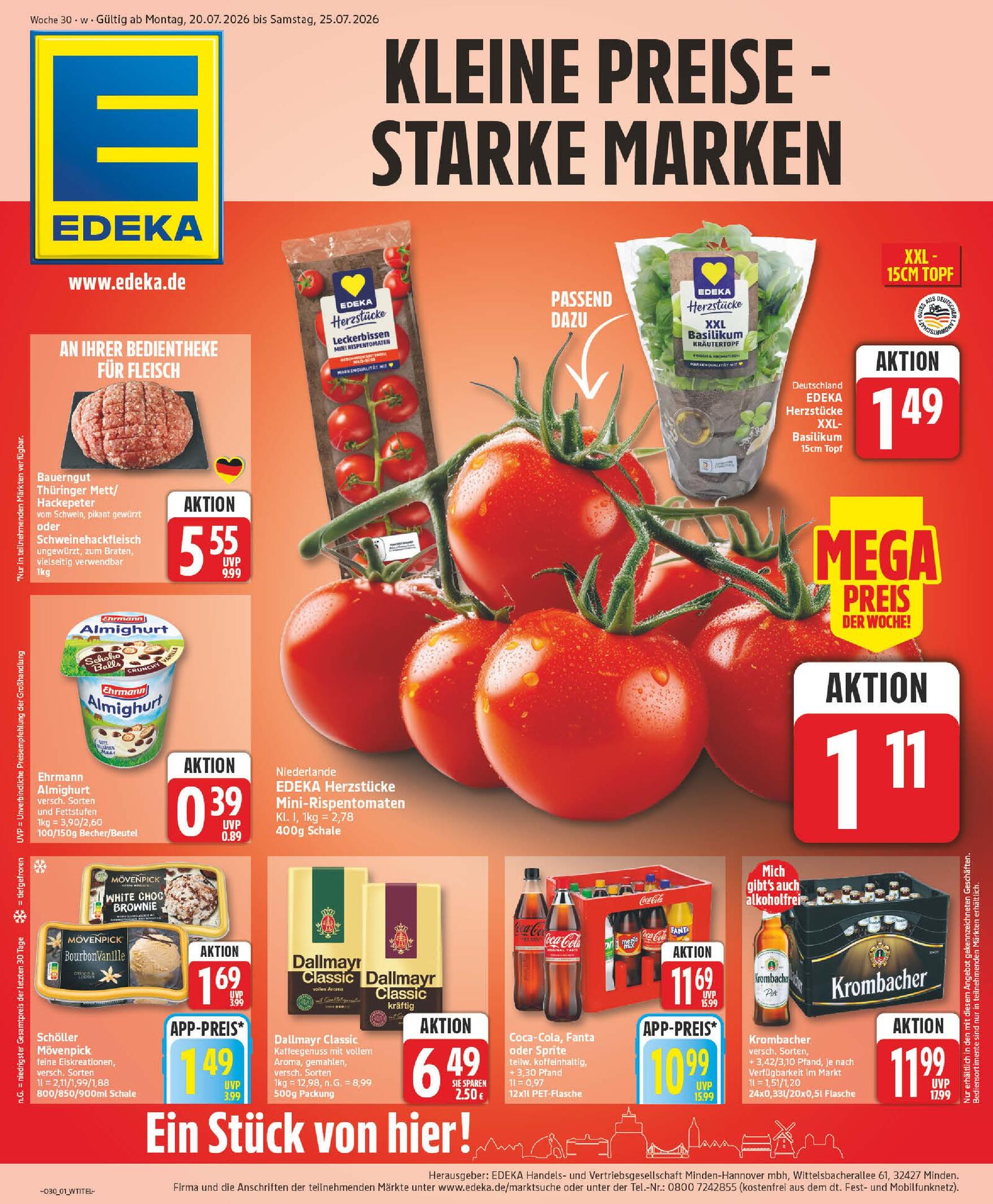 Edeka Prospekt ab Montag - Niedersachsen Seite 1