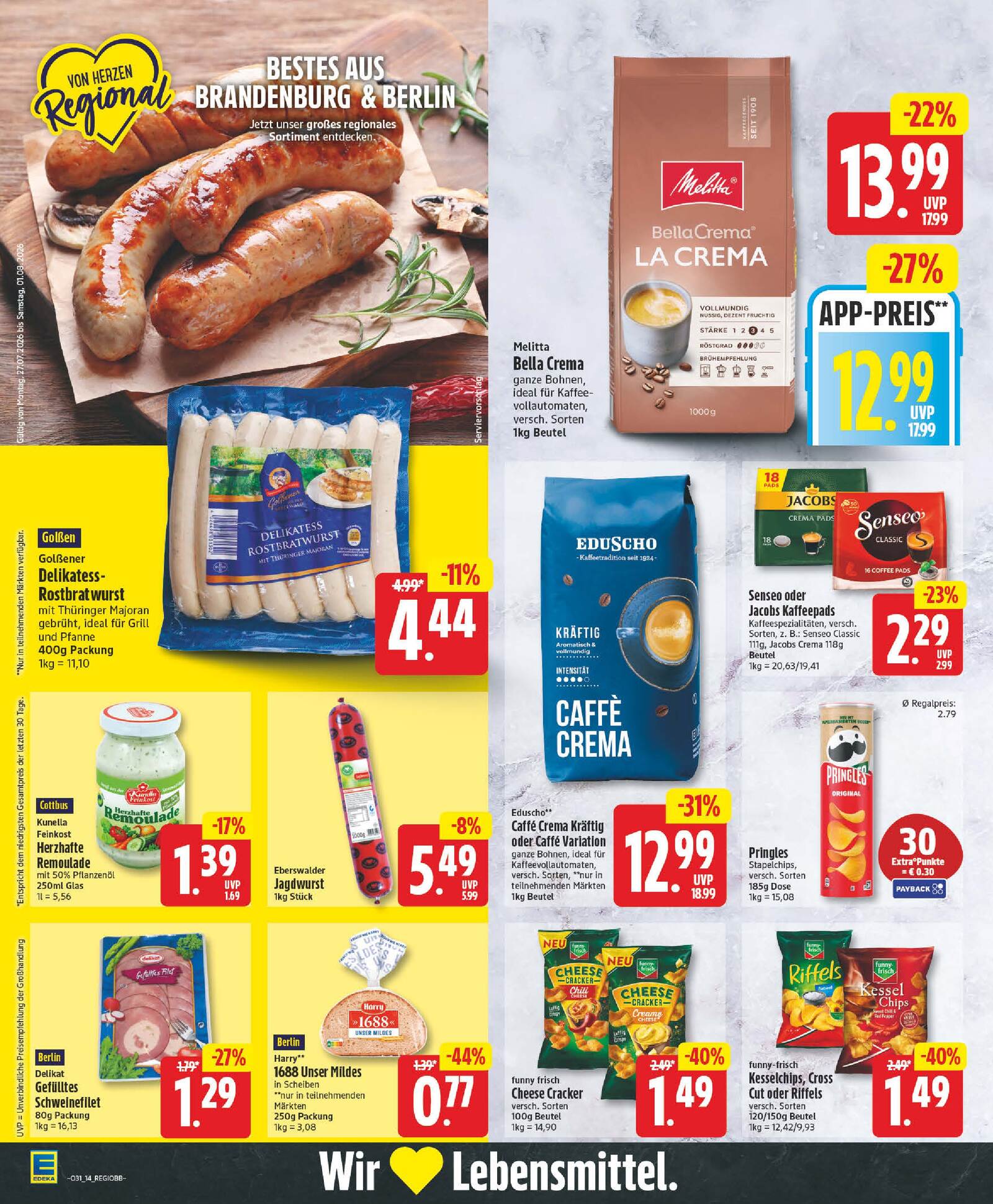 Edeka Prospekt ab Montag - Brandenburg Seite 14