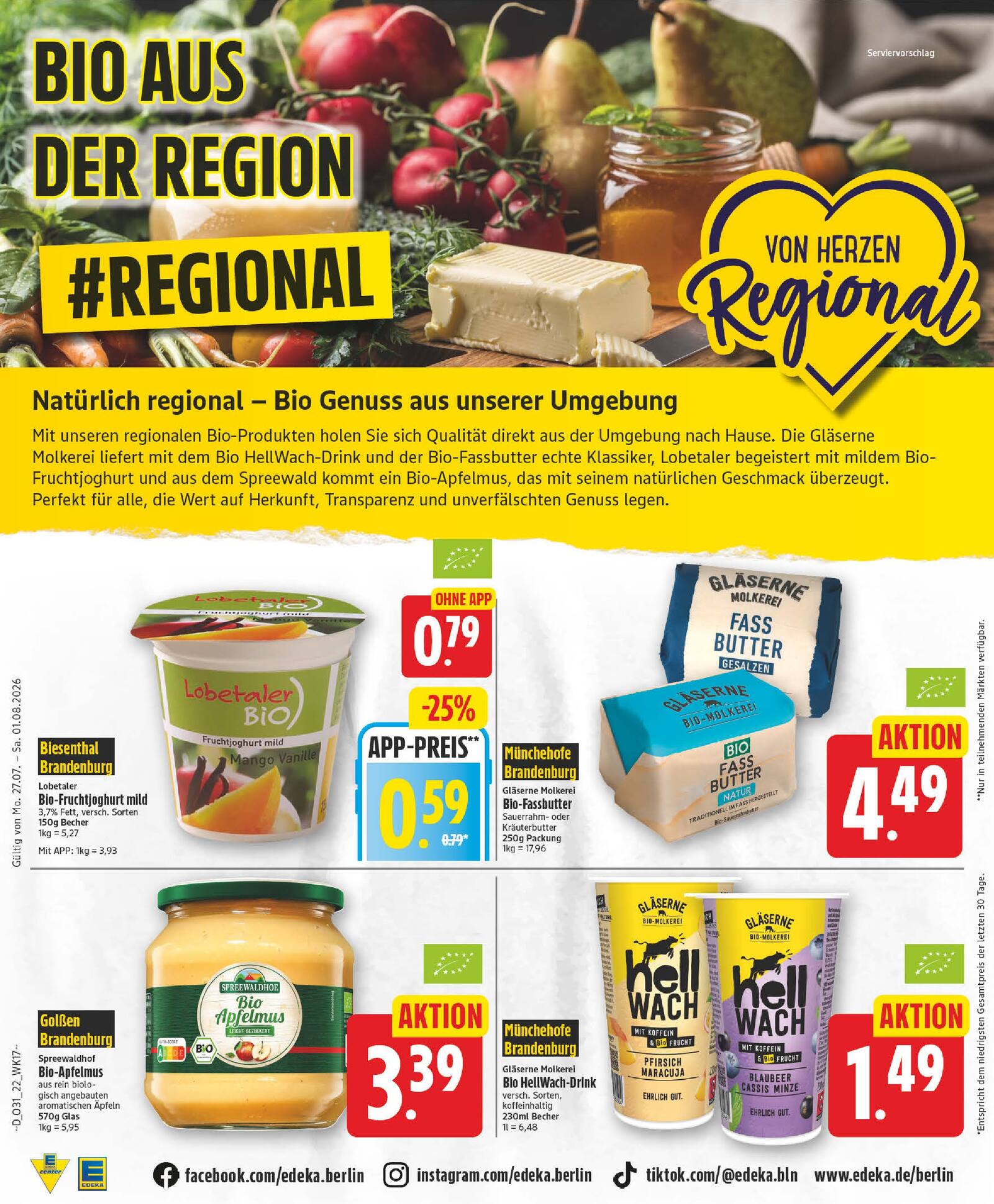 Edeka Prospekt ab Montag - Berlin Seite 22