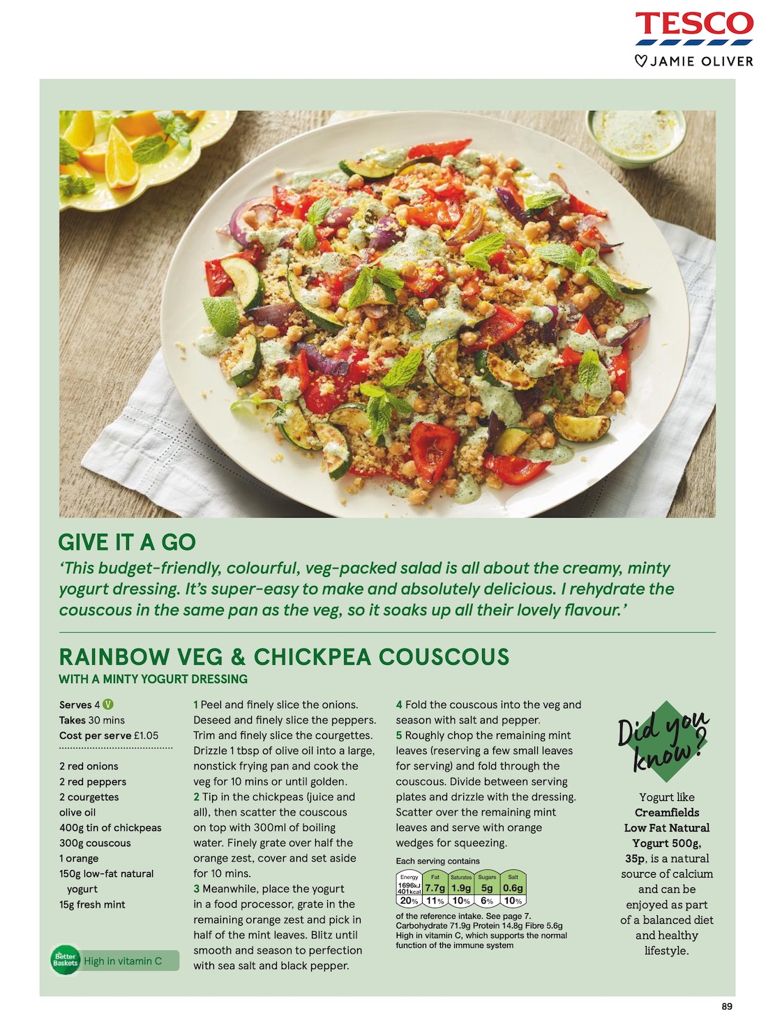 Tesco Tesco magazine page 89