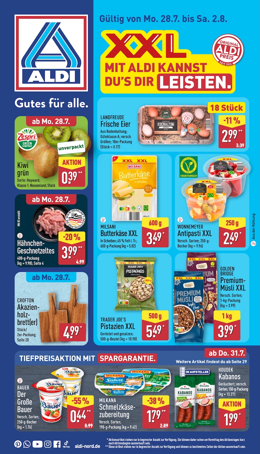 Page 1 of leaflet Aldi Nord Prospekt ab Montag