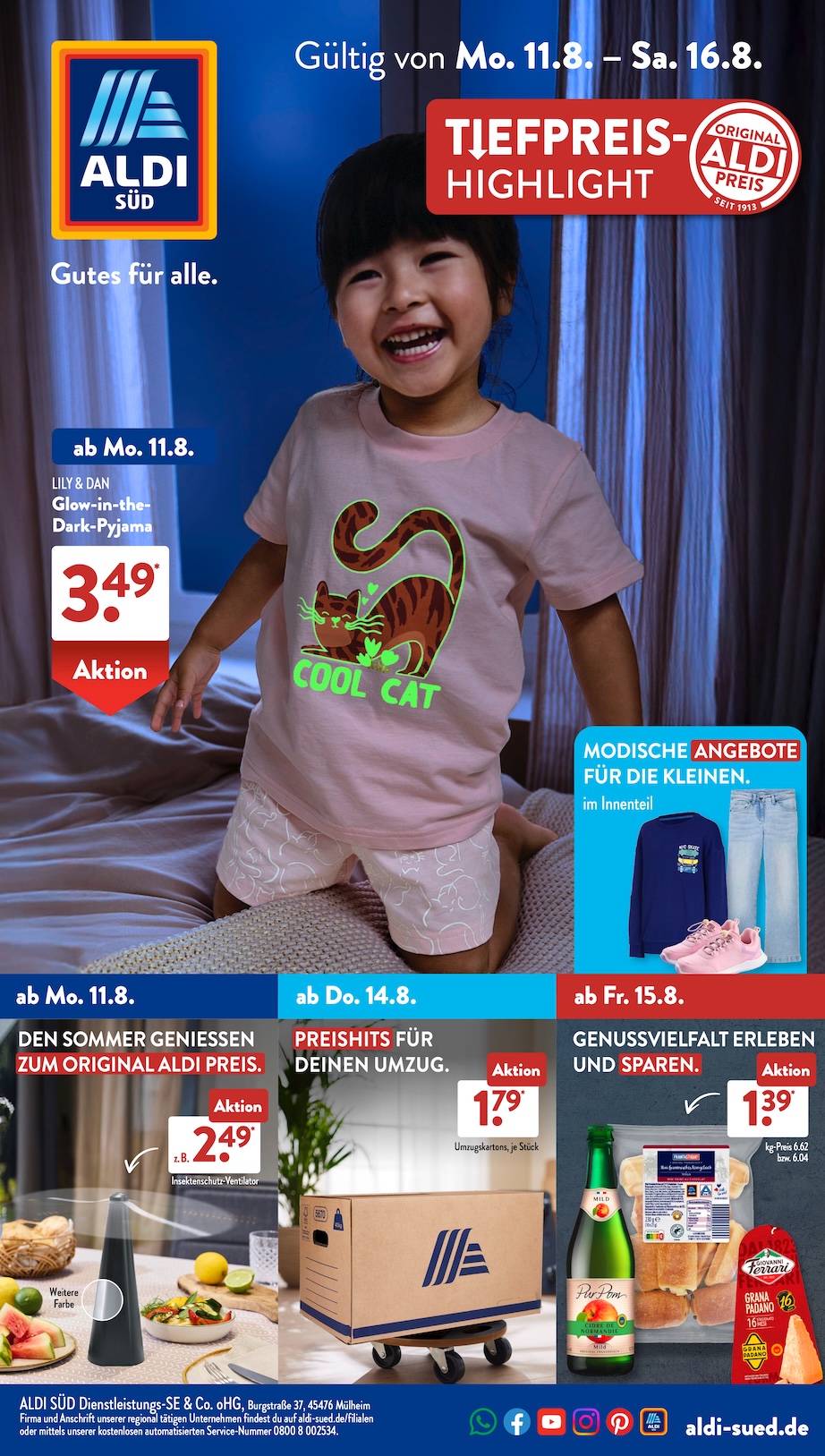 Page 1 of leaflet Aldi Süd Prospekt ab Montag