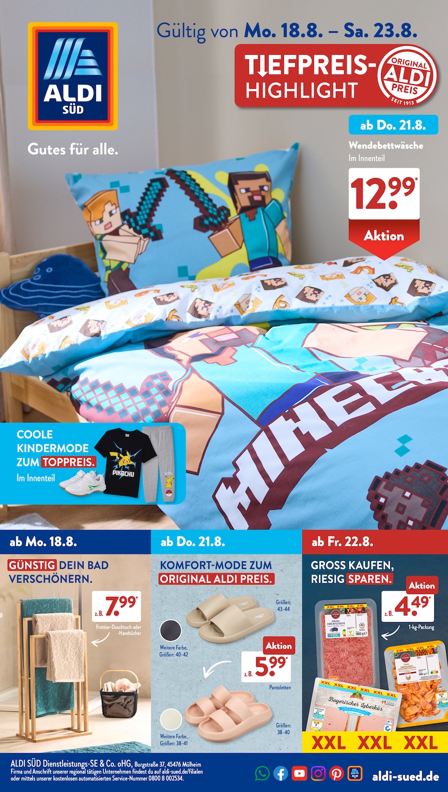 Page 1 of leaflet Aldi Süd Prospekt ab Montag
