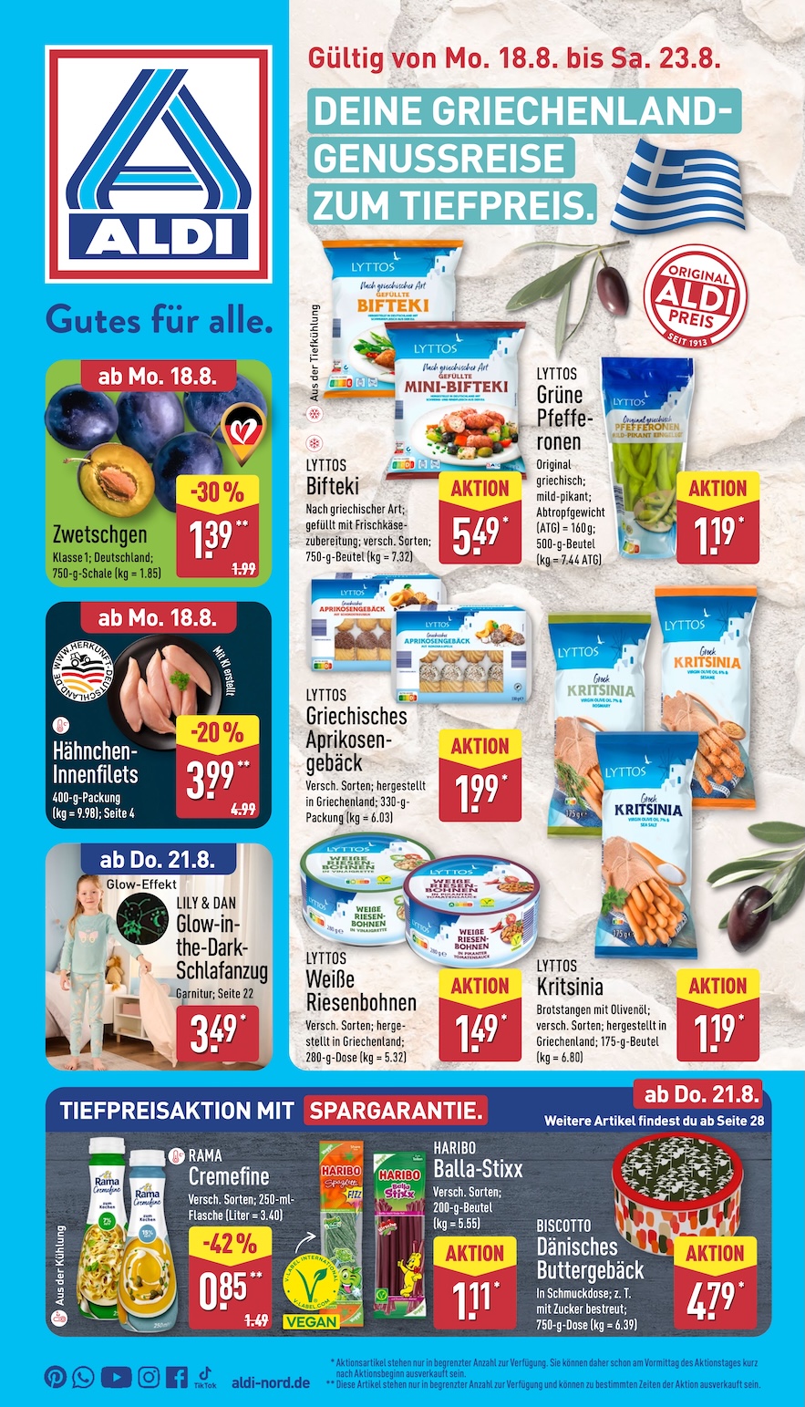 Page 1 of leaflet Aldi Nord Prospekt ab Montag