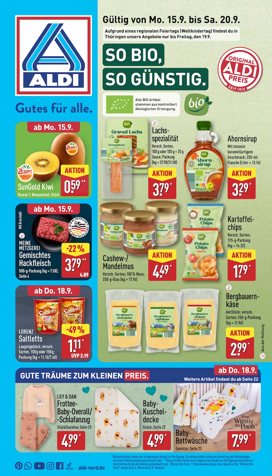 Page 1 of leaflet Aldi Nord Prospekt ab Montag