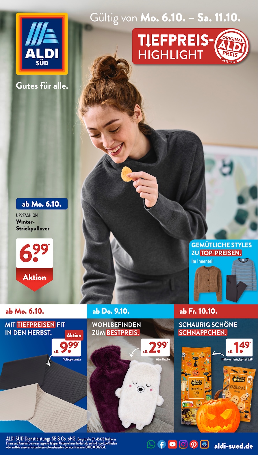 Page 1 of leaflet Aldi Süd Prospekt ab Montag
