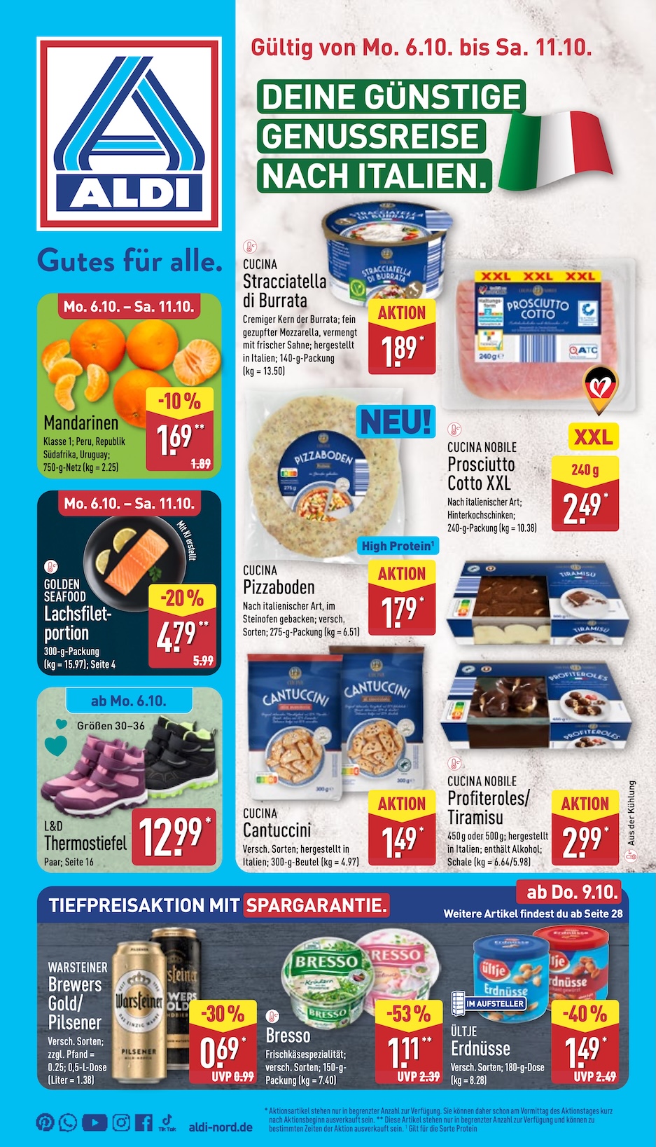 Page 1 of leaflet Aldi Nord Prospekt ab Montag