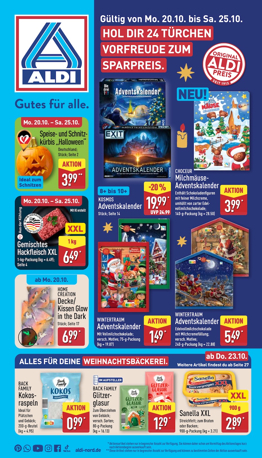 Page 1 of leaflet Aldi Nord Prospekt ab Montag