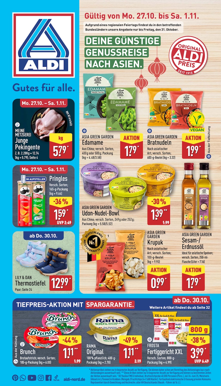Page 1 of leaflet Aldi Nord Prospekt ab Montag