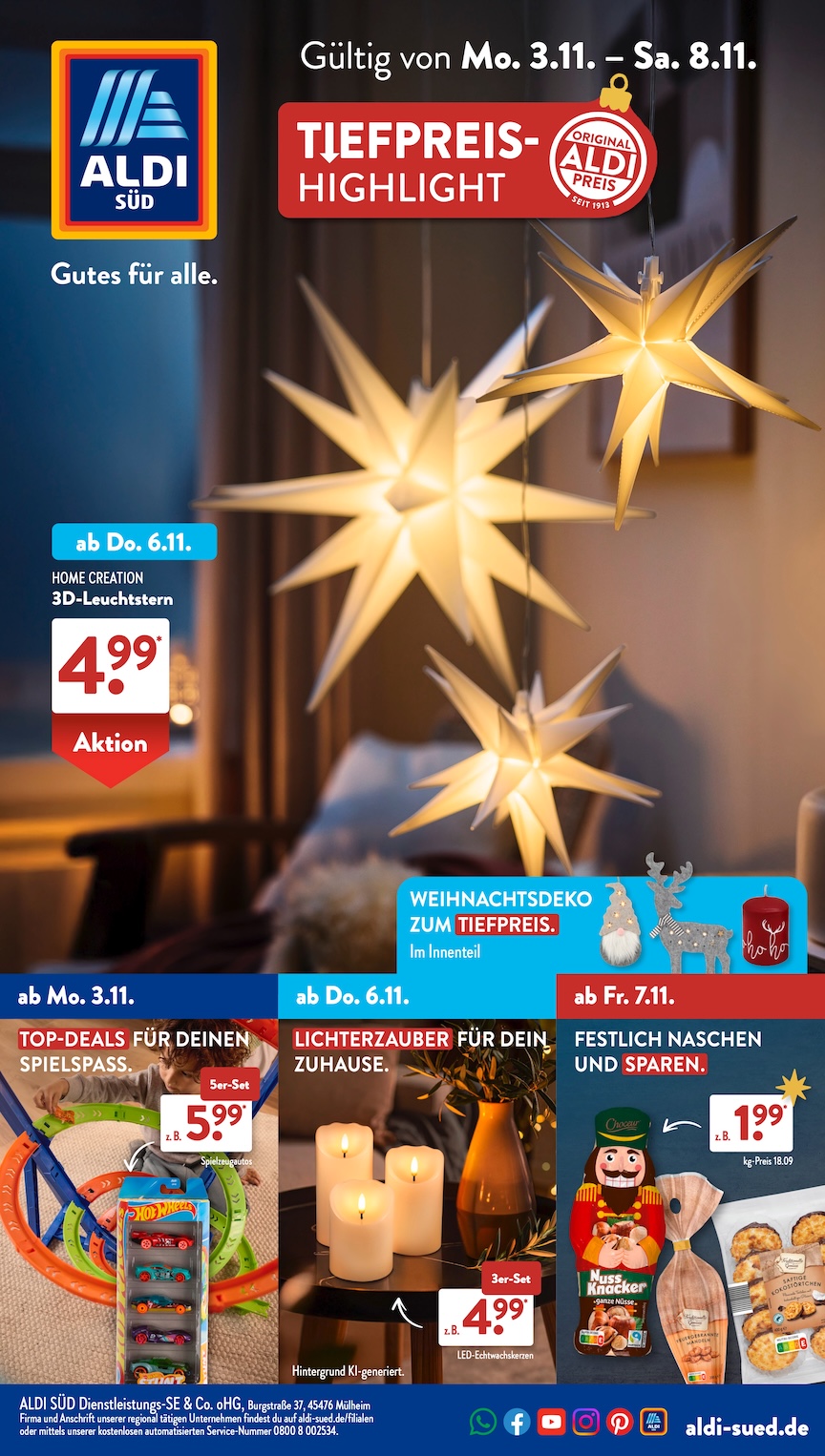 Page 1 of leaflet Aldi Süd Prospekt ab Montag