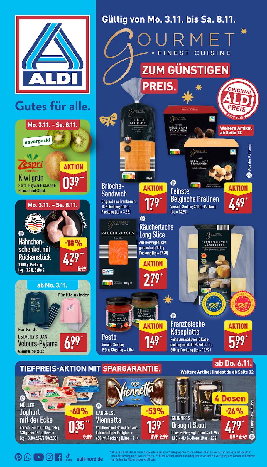 Page 1 of leaflet Aldi Nord Prospekt ab Montag
