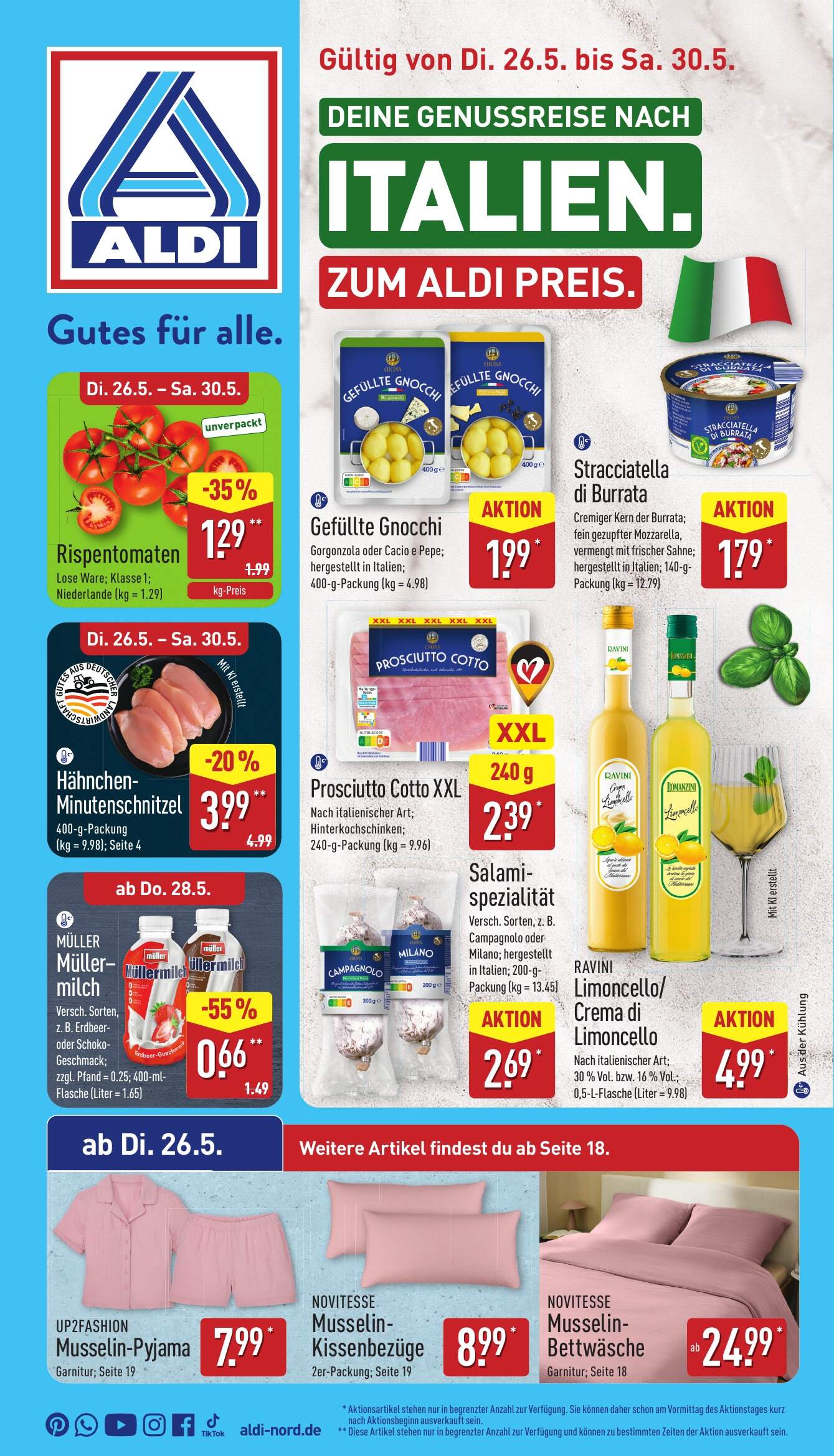 Page 1 of leaflet Aldi Nord Prospekt ab Dienstag