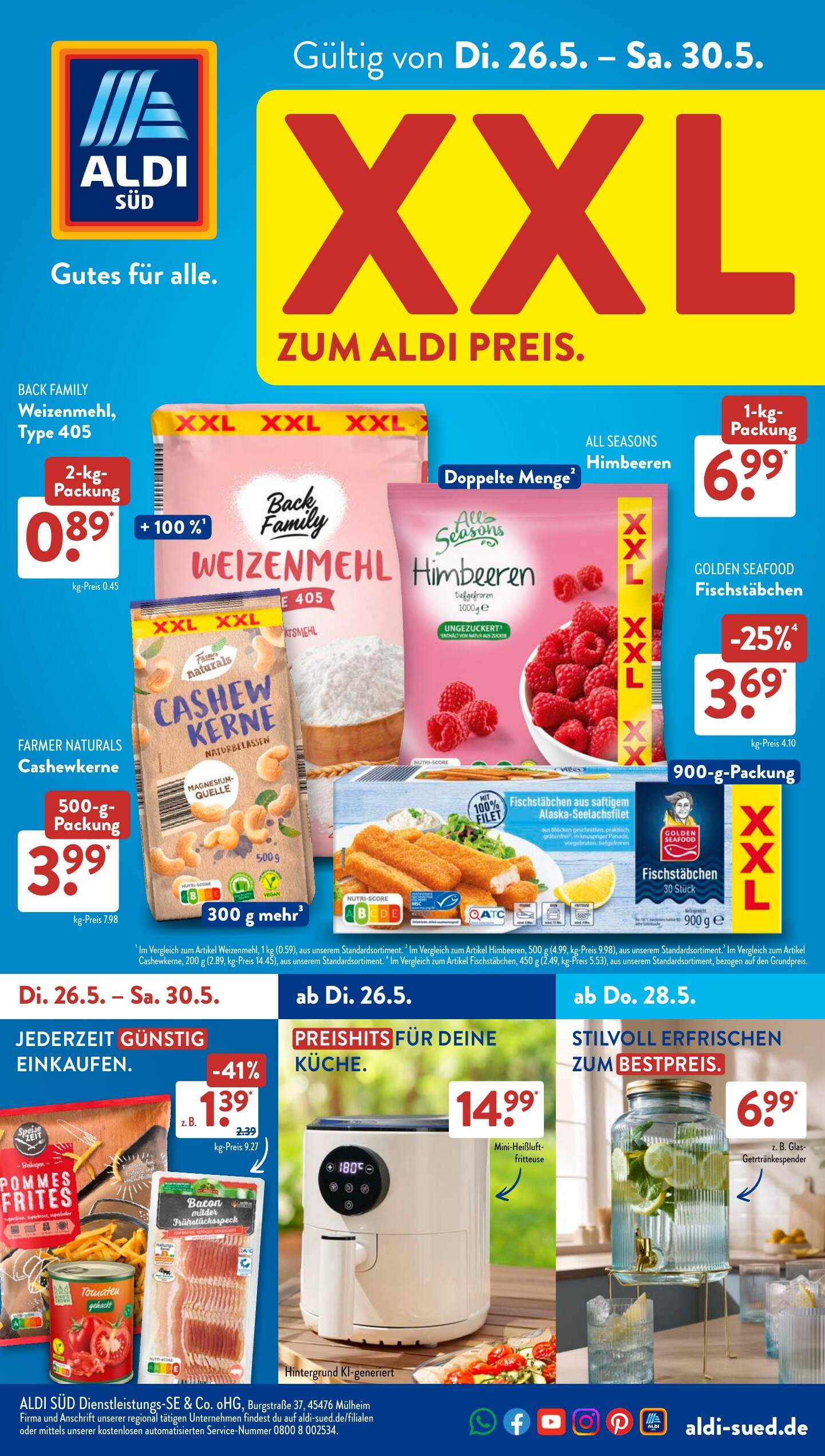 Page 1 of leaflet Aldi Süd Prospekt ab Dienstag