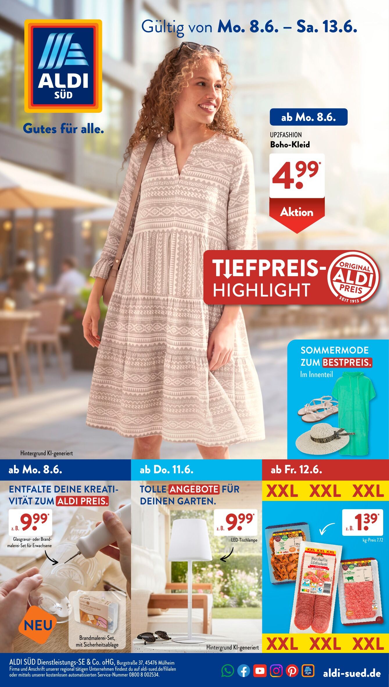 Page 1 of leaflet Aldi Süd Prospekt ab Montag