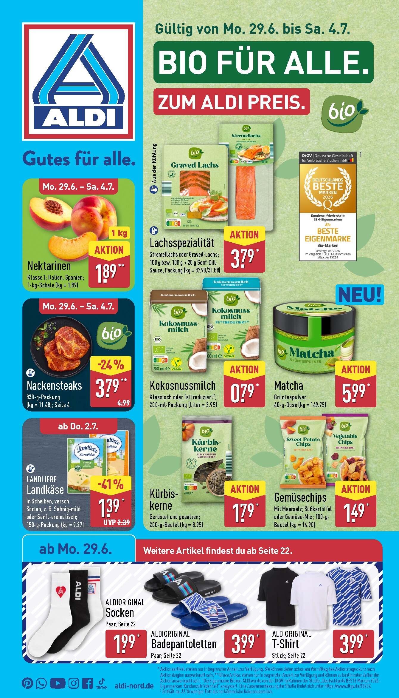 Aldi Aldi Nord Prospekt ab Montag Seite 1