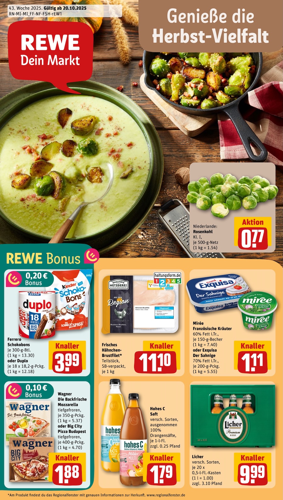 Rewe Aktueller Prospekt ab Montag Seite 1