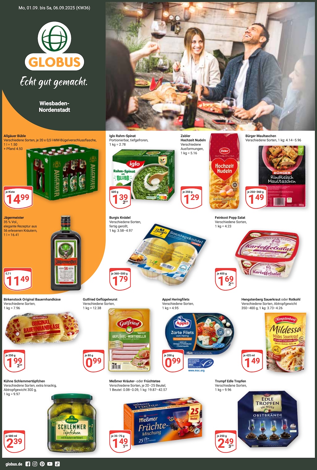 Globus Aktueller Prospekt ab Montag Seite 1